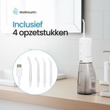 Wellhealth - F500 - Waterflosser - 350 ml - Inclusief 4 Opzetstukken