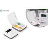 WellHealth - Automatische Pillendoos - Met Hoorbaar Alarm en Trilling - 4 Compartimenten - 12/24 Uursklok
