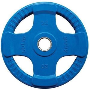 Body-Solid Gekleurde Olympische Rubber Halterschijf - Blauw - 20 kg