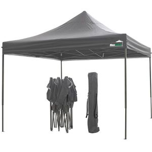 MaxxGarden Easy-up Partytent - 3x3m - Standaard - Waterdicht - Opvouwbaar - Inclusief draagtas - Antraciet