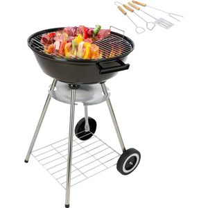 MaxxGarden Houtskool Barbecue - Grilloppervlak Ø 45 cm - Met Gereedschap - Zwart