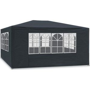 MaxxGarden Partytent - Paviljoen - 3x4m - Incl. Zijwanden - Waterdicht - Antraciet