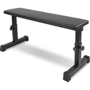 MaxxSport Vlakke halterbank - Trainingsbank - Flat Bench - Trainingsbank - verstelbaar in hoogte - 110x45cm