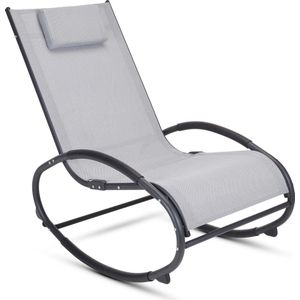 MaxxGarden Ligbed - Schommelstoel voor tuin en zwembad - aluminium - 115x63x92 cm - Grijs
