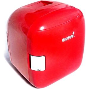 MaxxHome Mini Koelkast - 9 Liter - Make-Up en Beauty Skincare - 100/240V / 12V Auto Stekker - Rood