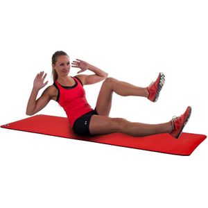 MaxxSport Fitnessmat TPE - Yogamat - 173x61 cm - 1 cm dik - Rood