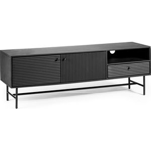 Black Piano - Tv-meubel - 150 cm - zwart - mango