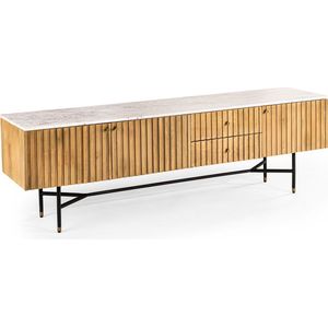 Duverger® Piano - Tv-meubel - L175cm - mango - naturel - marmer blad-