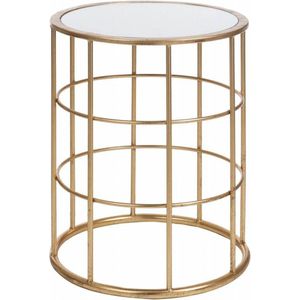 Duverger® Gold - Bijzettafel - rond - wit glazen blad - metalen frame