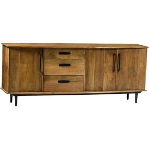 Nostalgic retro - Dressoir - mangohout - bruin - 3 lades - 3 deuren - L 200cm