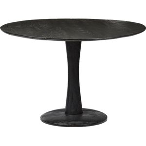 Duverger® Scandi-design - Eettafel - rond - 120cm - zwart- mangohout -