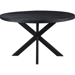 Duverger® Black Omerta - Eettafel - mango - zwart - rond - dia 150cm -