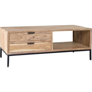 Nordic - Salontafel - acacia - naturel - L 120cm - 4 laden - 1 nis