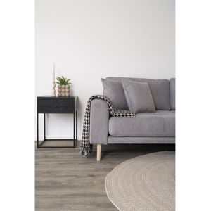 Scandibasic - Nachttafeltje - zwart - MDF hout - 1 lade - staal frame