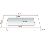 Wastafel Boss & Wessing Zonder Kraangat 45.5x99 cm Solid Surface Wit