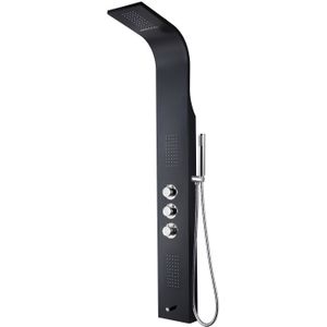 Creavit Aloni Douchepaneel 160x20 met Handdouche Zwart