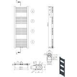 Designradiator bws nile gobi 120x40 cm 458w wit