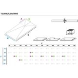 Veroni Madison Composietsteen Douchebak Wit 180x90x3cm