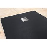 Veroni Slate Flat Composietsteen Douchebak Zwart 180x90x3cm