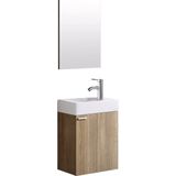 ALONI WC MEUBEL BRUIN COMPLEET - ALONI MEUBLE WC witte COMPLET