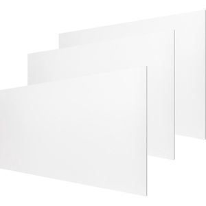 Sanigoods - Vlakke Voorplaat - Wit - Voor Radiator - 200x50cm