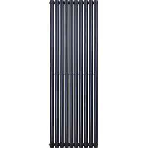 Sanigoods Oval dubbele radiator 60x180cm 2050W zwart mat
