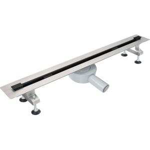 Flat Douchegoot Mat Zwart 80cm