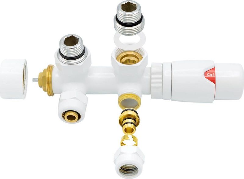 Belrad Aansluitset -Voor Midden Uitgang Muur - Wit - M 30 – EK x 16x2