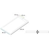 Veroni Elite Flat Composietsteen Douchebak Zwart 120x80x3cm
