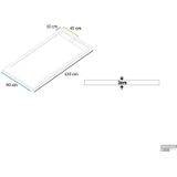 Veroni Elite Flat Composietsteen Douchebak Wit 120x90x3cm
