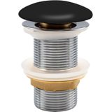 ALONI afvoerplug – Push-Up keramisch 5/4 – Zwart – Zonder overloop