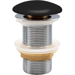 ALONI afvoerplug – Push-Up keramisch 5/4 – Zwart – Zonder overloop