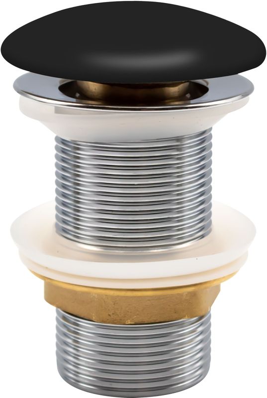 ALONI afvoerplug – Push-Up keramisch 5/4 – Zwart – Zonder overloop