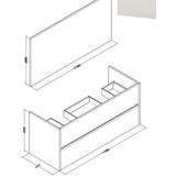 Badkamermeubel bws hayat 120x45x50 cm wit