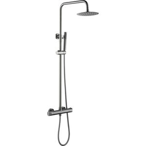 Aloni Thermostatische Douchekolom Optima Rondo - Gunmetal Grijs