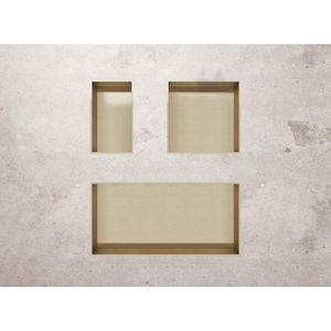 Aloni - Inbouwnis - Geborsteld Goud - 30.5x30.5x10cm