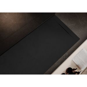 Bewonen Plato douchebak composietsteen - 120x90x3cm - mat zwart
