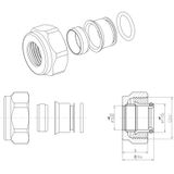 Bewonen Alento klemkoppelingen voor 15mm buis (set van 2) - chroom