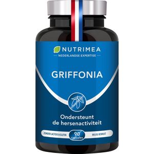 Nutrimea - Griffonia - 150mg - 5 HTP - Helpt bij stress - 90 vegicaps