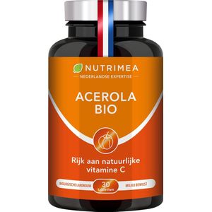 Vitamine C •1000 mg • ACEROLA - afweersysteem • 30 zuigtabletten - NUTRIMEA