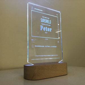 Nachtlamp (LED) liefste Peter | SUPERHELD | coolste peter | peter vragen | peter worden | peetoom vragen | peetoom worden | doosje met een vraag | cadeau | origineel
