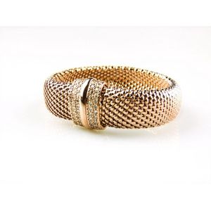 model Ella armband in zilver roze verguld gezet met cubic zirconia