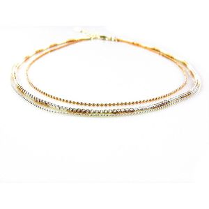model Cira ketting in zilver en zilver roze verguld
