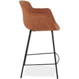 Barkruk Counter chair Laura stof bruin