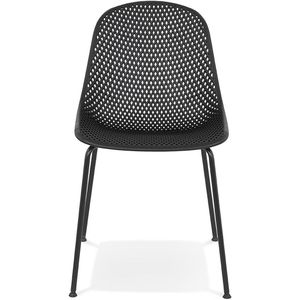 Alterego Viky - Zwarte Designerstoel - Binnen & Buiten - 58.5x46x82cm