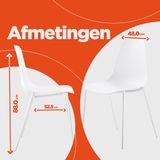 Alterego Feliz - Designer Stoel - Wit - Binnen & Buiten - 52.5x48x88cm