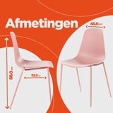 Alterego Feliz - Designer Stoel - Roze - Binnen & Buiten - 53x48x88cm