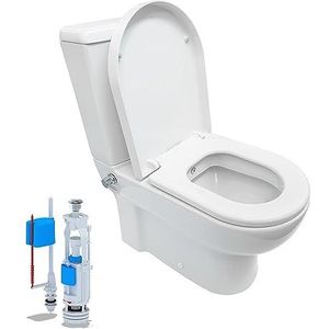 Staande toilet Taharet combinatie incl. armatuur warm/koud + spoelbak + deksel + spoelventiel, complete set