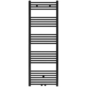 Belrad Handdoekradiator Middenaansluiting 1600x500 721 Watt Geborsteld Mat Zwart