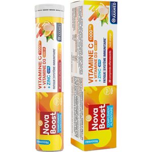 Nova Boost Vitamine C 1000 mg + Vitamine D3 1000 IE + Zink 10 mg 20 Bruistabletten